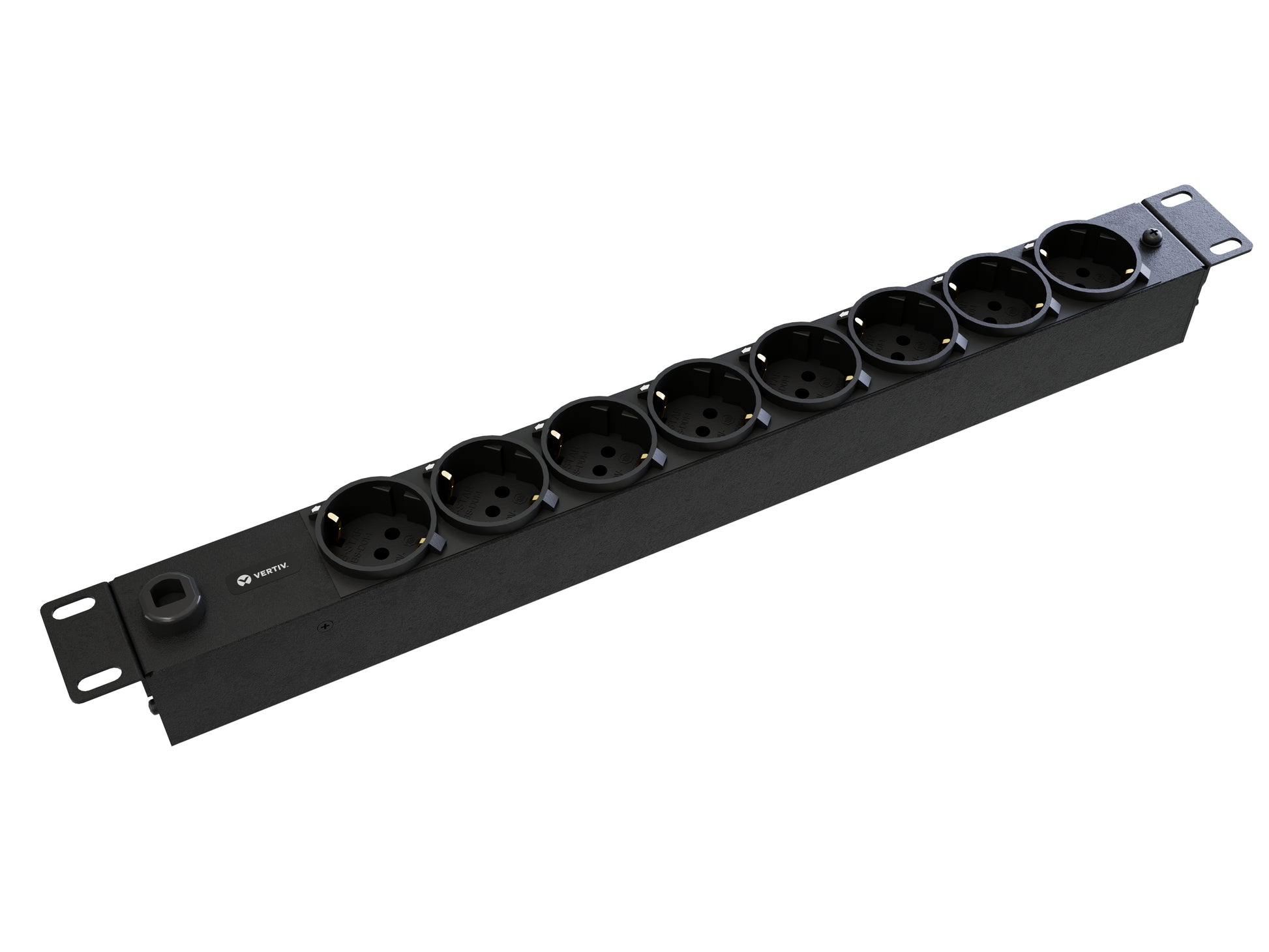 Vertiv PowerGo EP0G01A0 Rack-PDU 2300 W – Schuko (Typ F)×8, Eingang IEC C14, 3 m Kabel, 1U Rack, 10 A, 230 V –