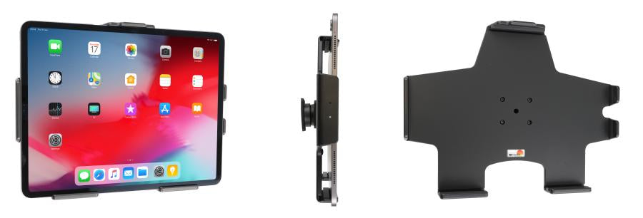 Brodit Fahrzeug-Dock für Apple iPad Pro 12,9" (3.–5. Gen.) – kippbar, Schraubbefestigung – Schwarz