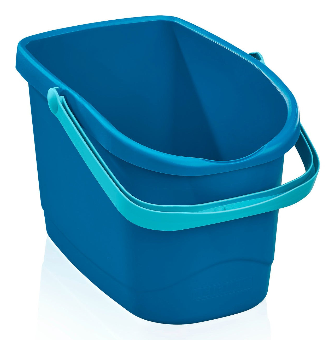 Leifheit Putzeimer Power Clean M – 10 l – Kunststoff – türkis, 26,0 × 38,0 × 25,0 cm