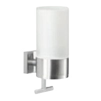Tesa Seifenspender manuell – Wandmontage – 230 ml, silber, Metall
