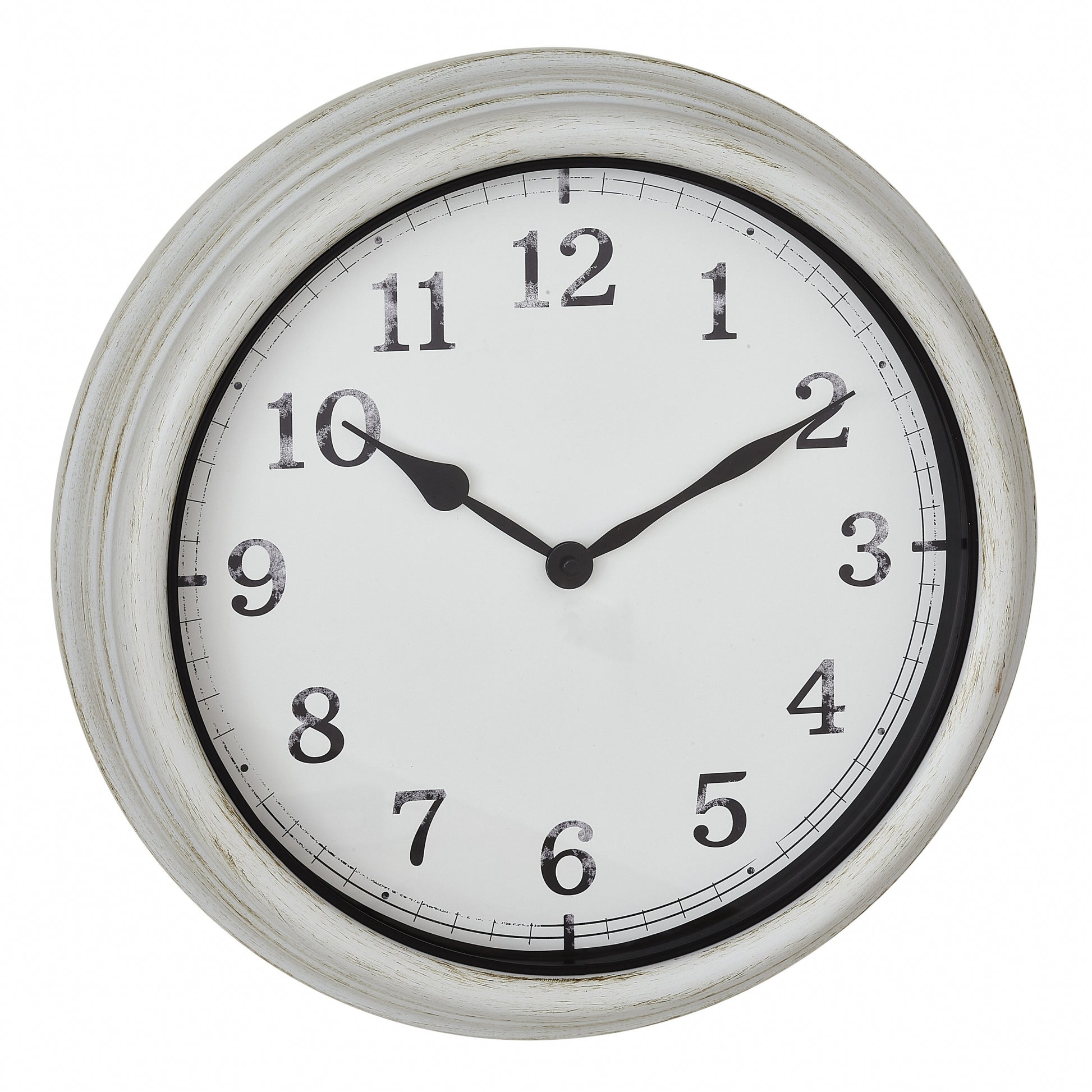 TFA-Dostmann Wanduhr – Ø 38,7 cm, weiss, Metall