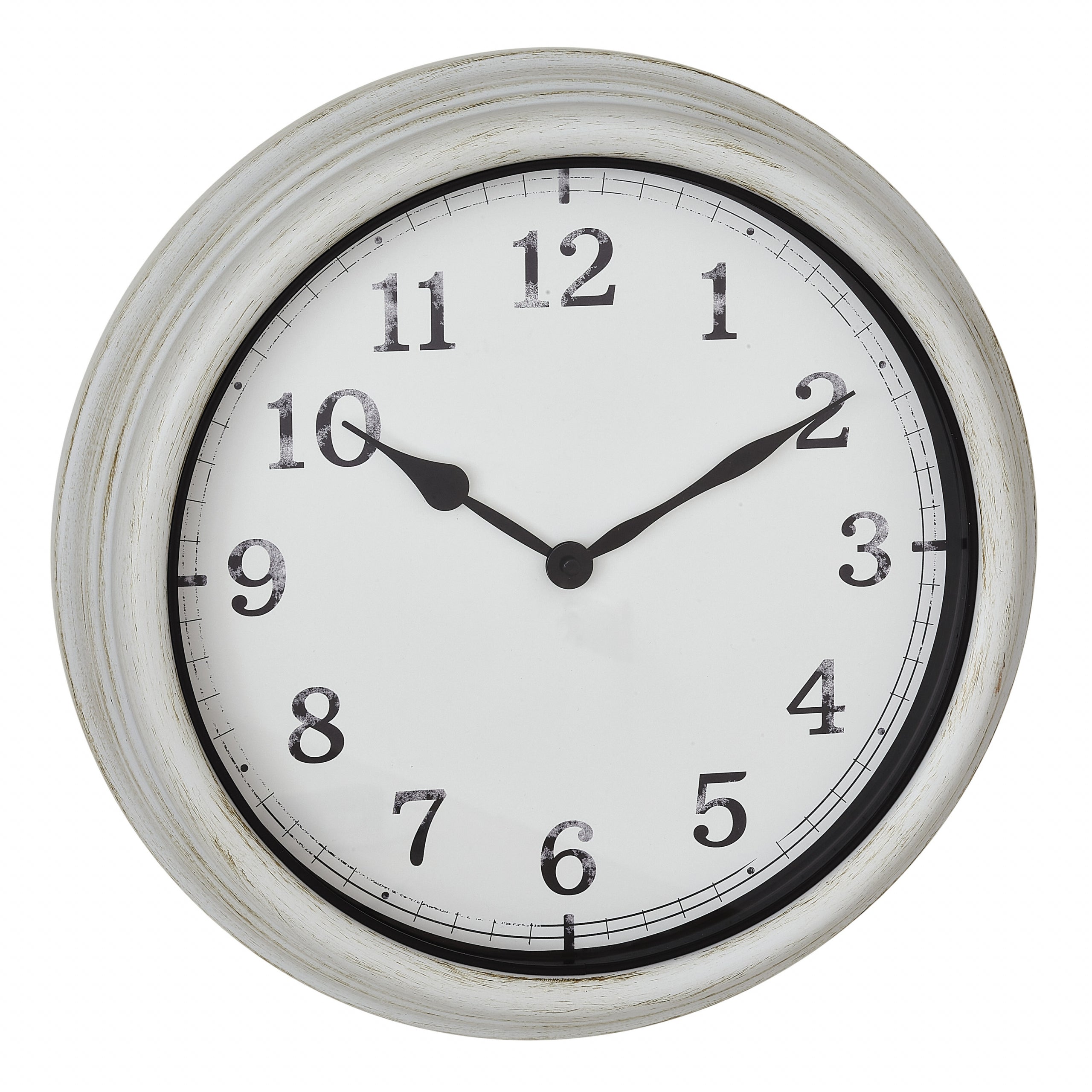 TFA-Dostmann Wanduhr – Ø 38,7 cm, weiss, Metall