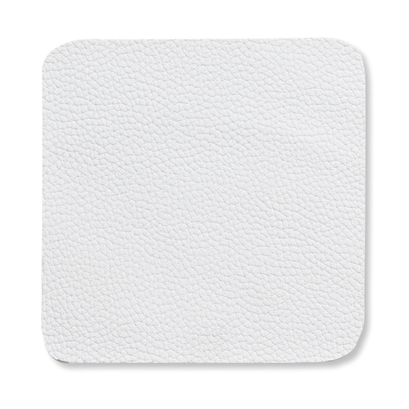 Kela Untersetzer Kimara – 4er Set, 10,0 × 10,0 × 0,2 cm, Kunstleder, Weiss, für Glas