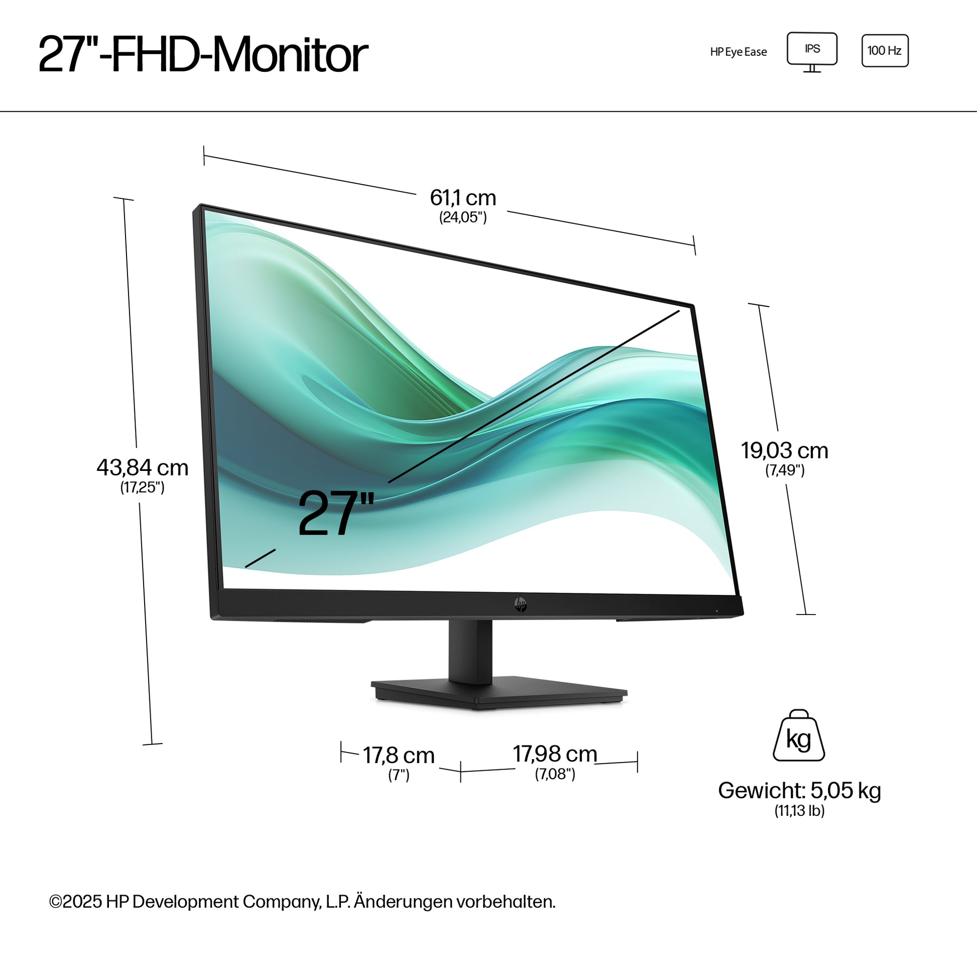HP S3 PRO 327PF – 27", 1920 × 1080 (Full HD), IPS, 100 Hz