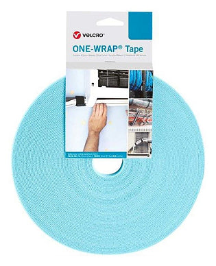 Velcro Klettband, 25 m × 30 mm – türkis