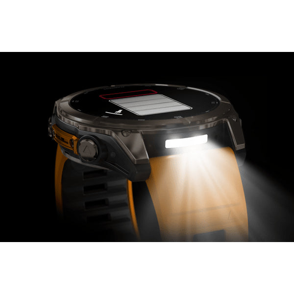 Garmin Fenix 8 AMOLED Sapphire – GPS-Smartwatch – 51 mm, 1,4", GPS, AMOLED, Saphirglas, 100 m, Silber/Orange