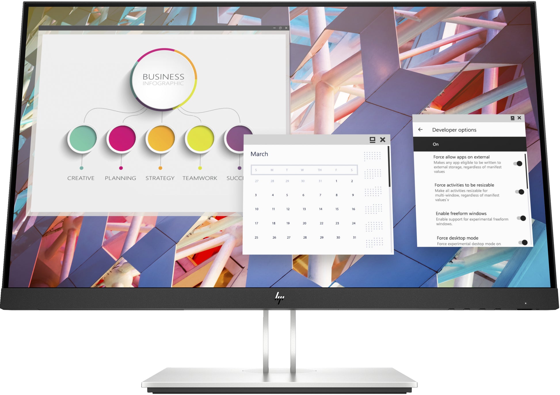 HP E24 G4 – Monitor, 23,8" 1920 × 1080 (Full HD), IPS, 60 Hz, 250 cd/m², VESA 100 × 100, Schwarz