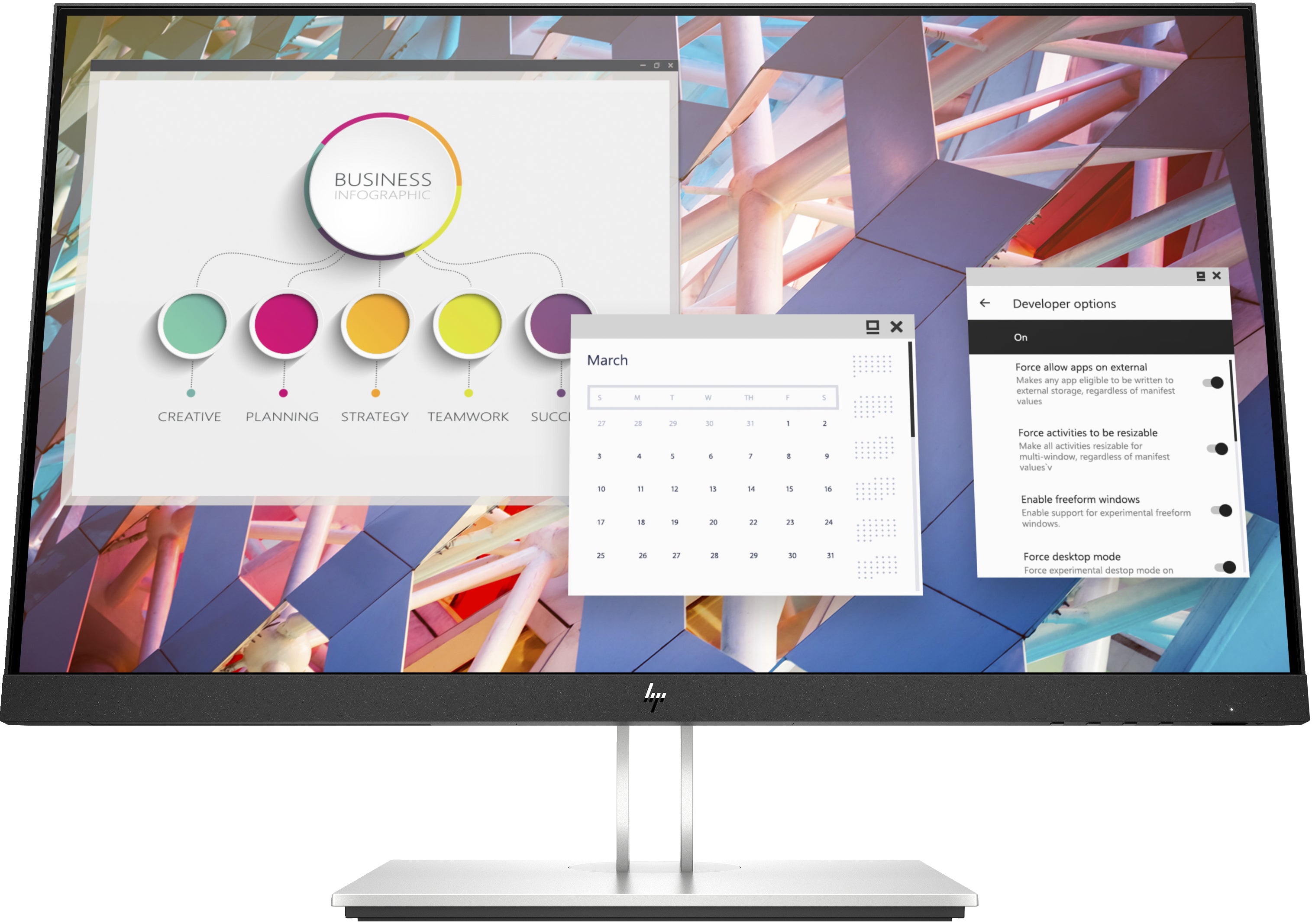 HP E24 G4 – Monitor, 23,8" 1920 × 1080 (Full HD), IPS, 60 Hz, 250 cd/m², VESA 100 × 100, Schwarz