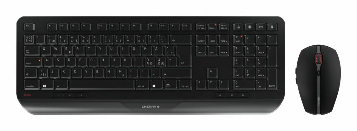 CHERRY Tastatur, kabellos (2,4 GHz), Nordisches Layout – für Windows 10, Windows 11, Windows 7