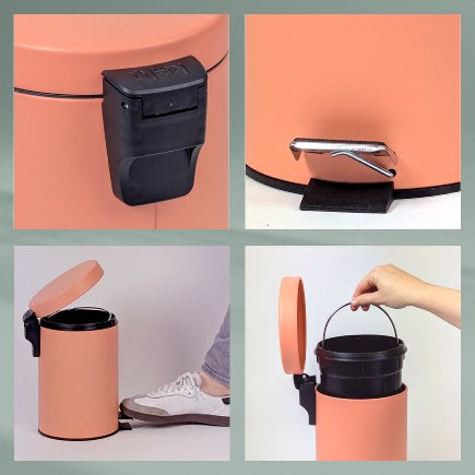 Kela Kosmetikeimer Monaco – 3 l – Metall, rund – Pfirsich
