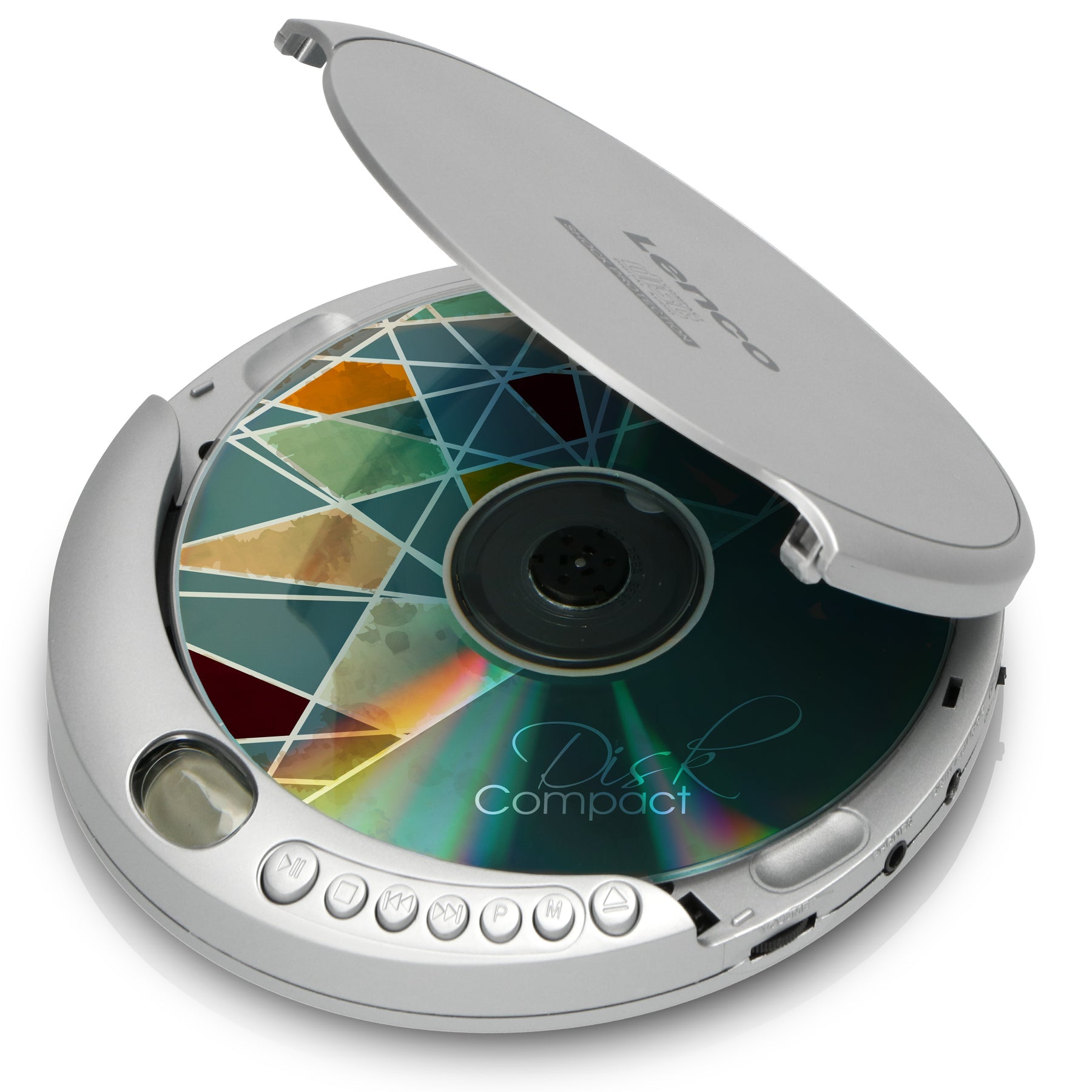 Lenco CD-201 – CD-Player – Portabel – MP3-Wiedergabe, Akkubetrieb – Silber