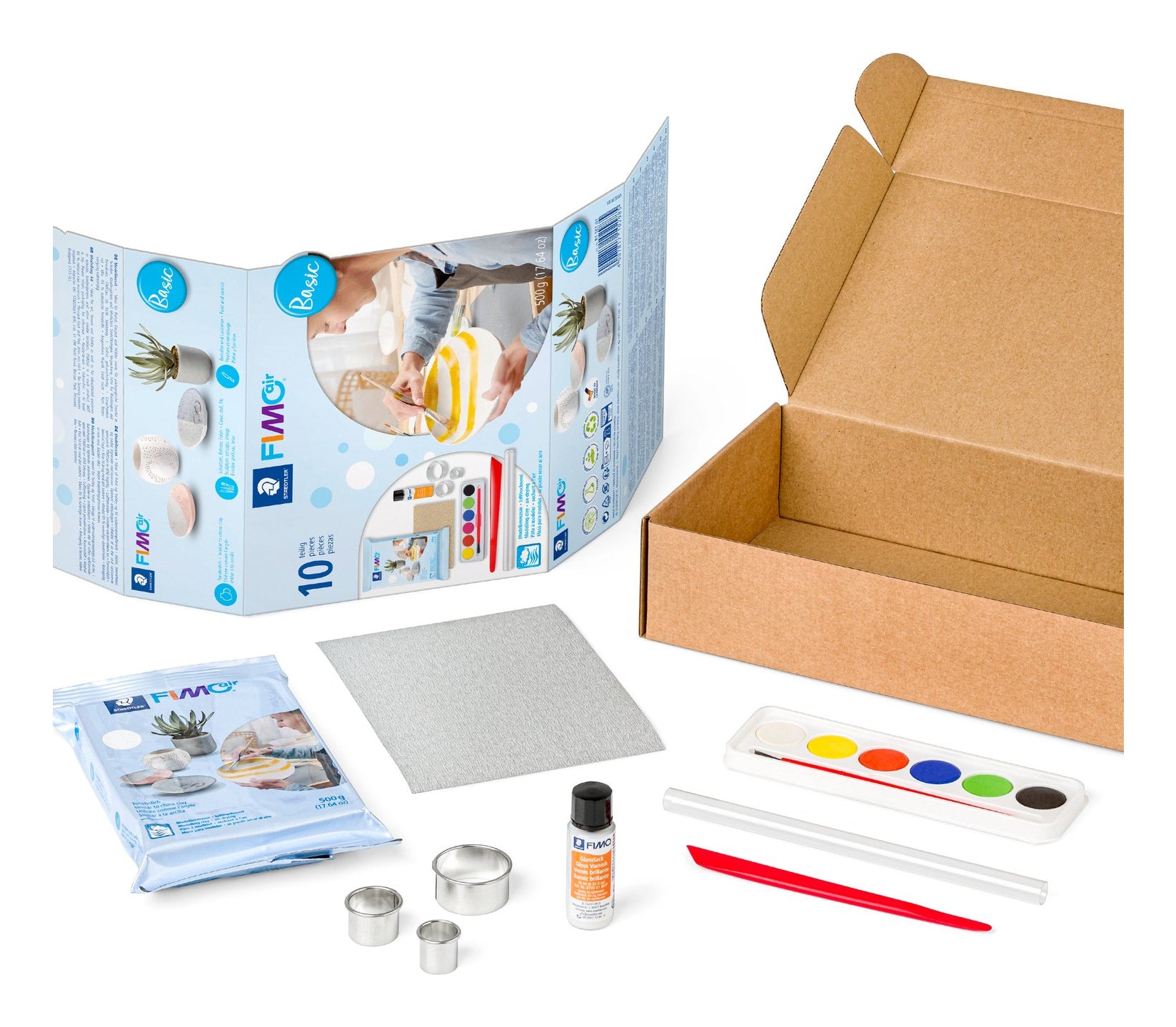 Staedtler FIMO air Basis-Set – Modelliermasse-Set (lufthärtend) – 500 g