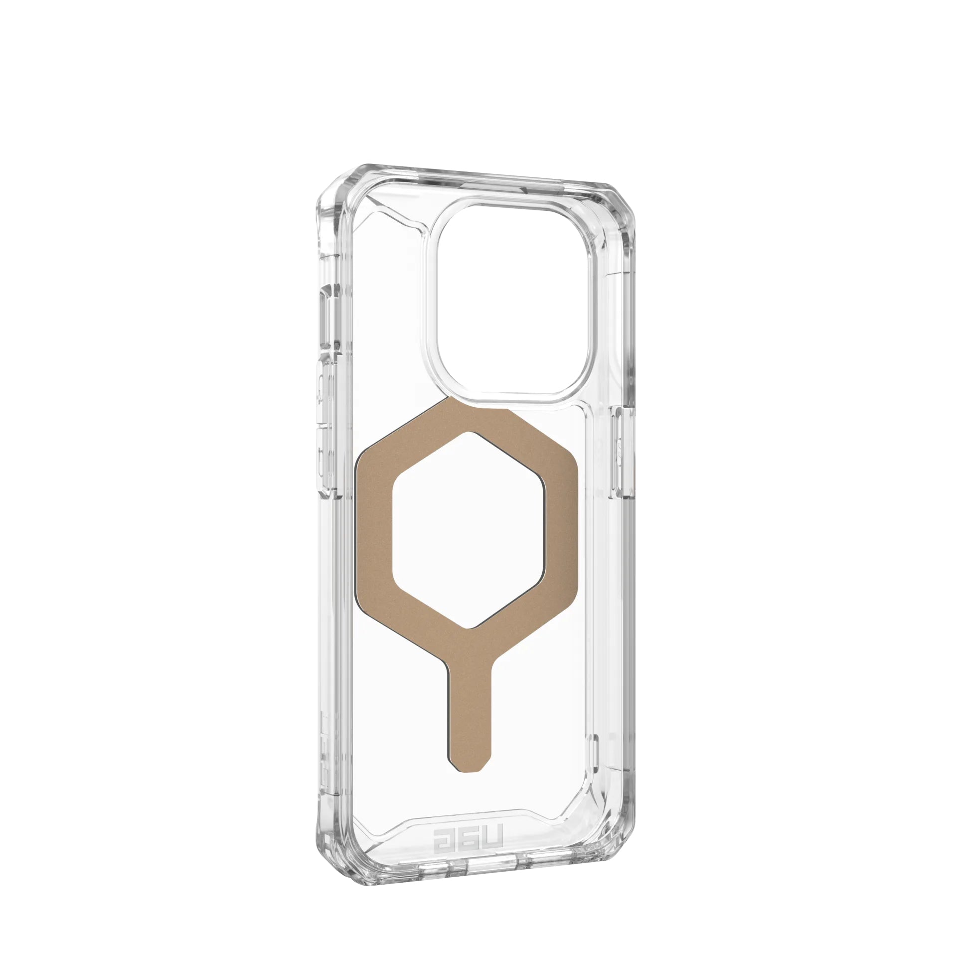 Urban Armor Gear UAG – Backcover Plyo – für Apple iPhone 15 Pro – transparent/gold – TPU/PC – MagSafe-kompatibel