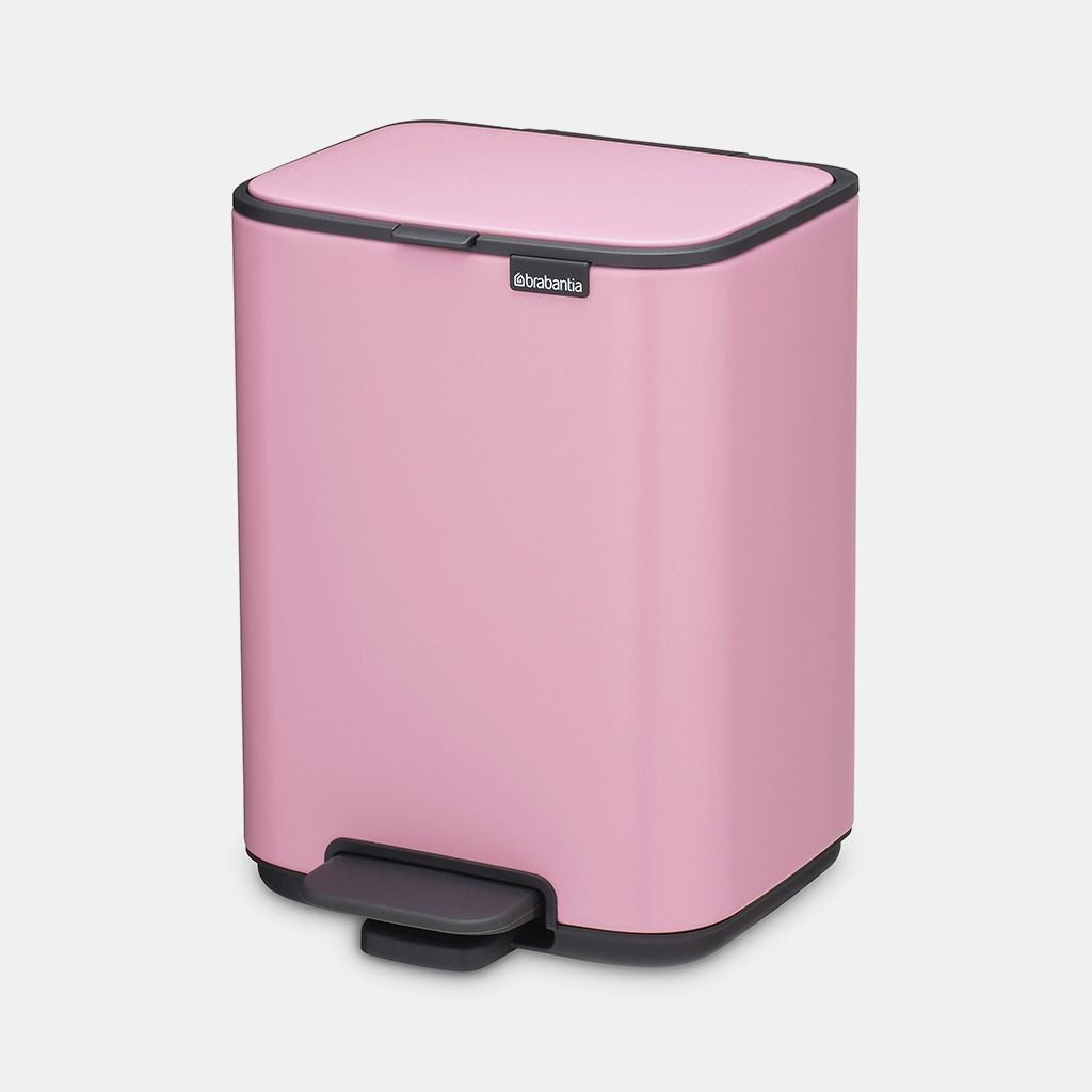 Brabantia Treteimer Bo – 4 l – Kunststoff, rechteckig – rosa
