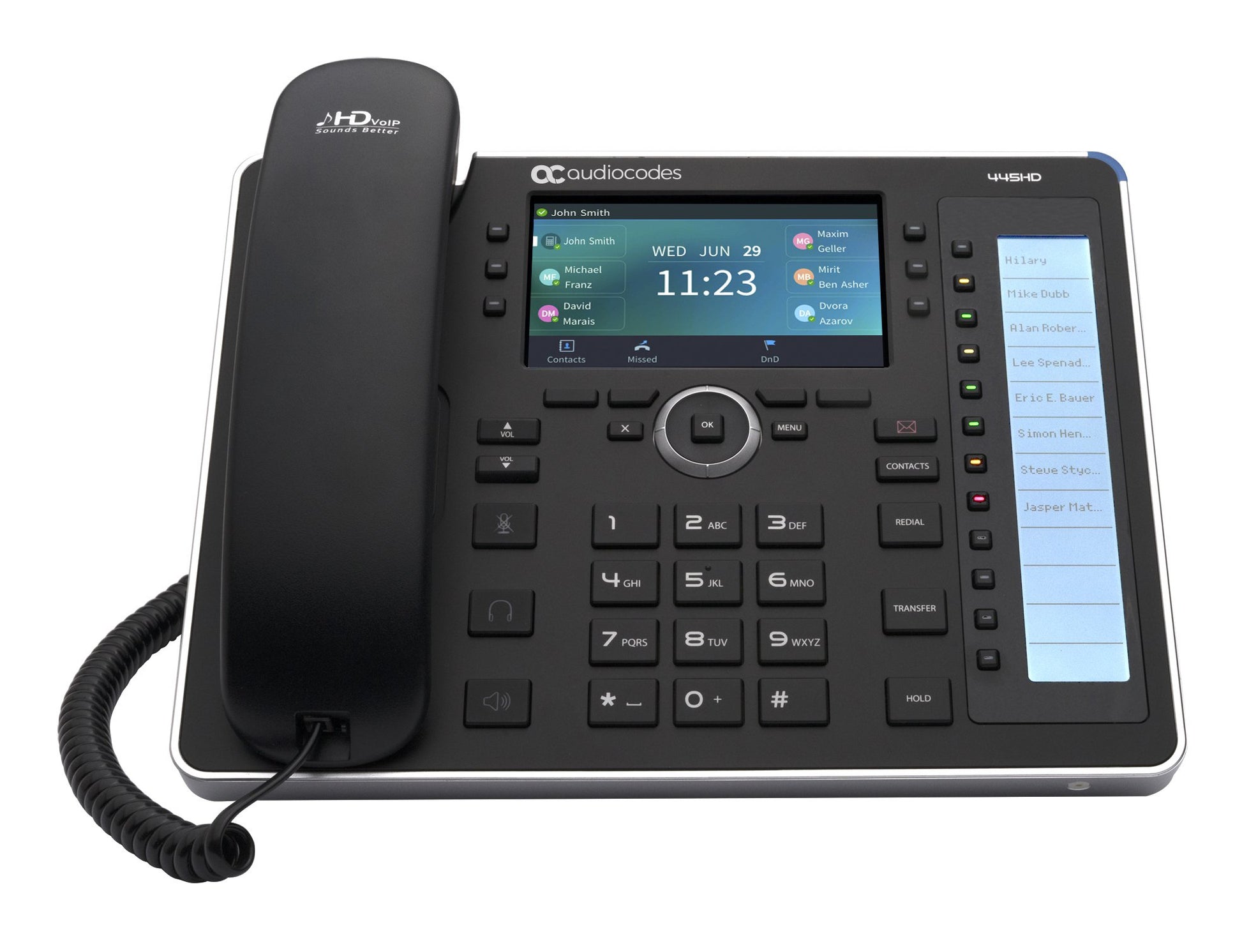 AudioCodes 445HD – IP-Telefon, PoE, Gigabit-LAN, Dual-Band-WLAN, integriertes Bluetooth, schwarz