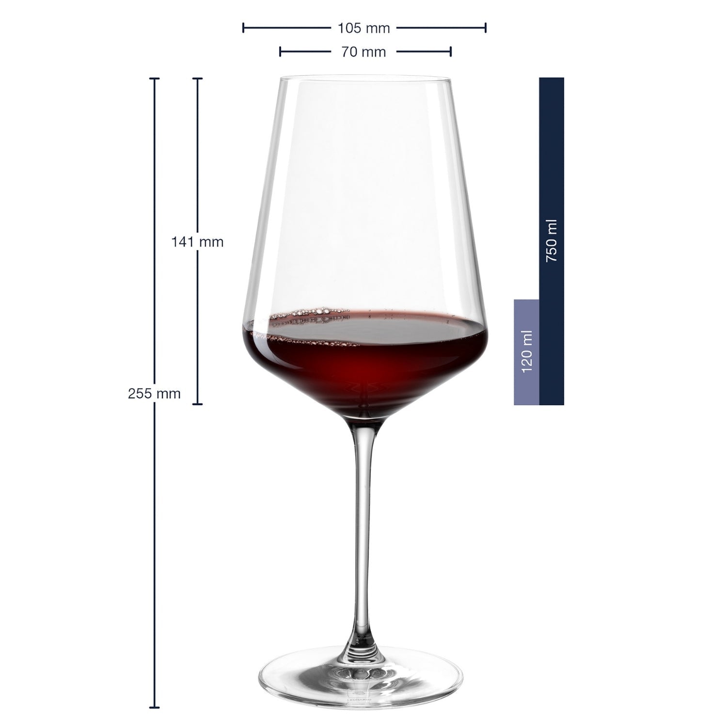 Leonardo Puccini Dekanter – 0,75 l, Kristallglas, Transparent, spülmaschinenbeständig, 3-teilig