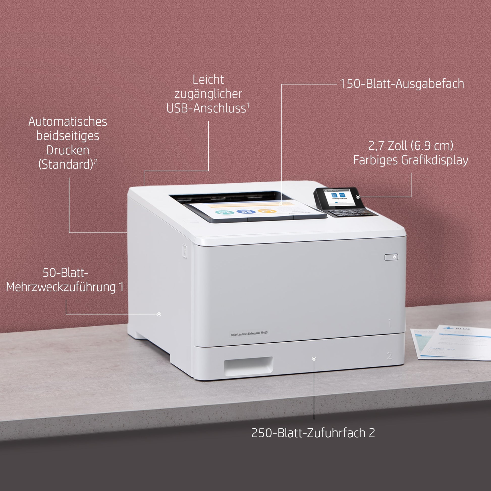 HP LaserJet M455dn – Farbe