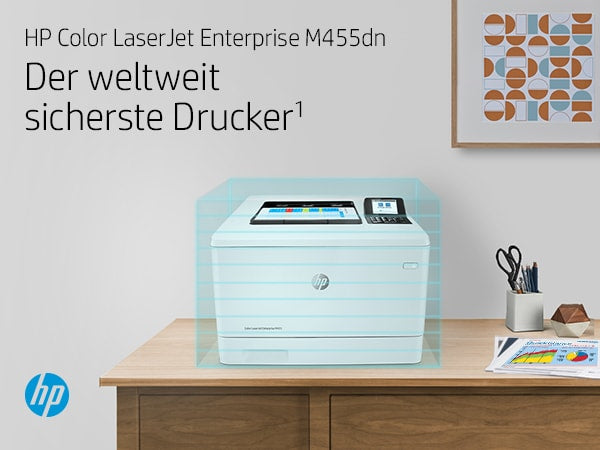 HP Color LaserJet Enterprise M455dn – A4, Farbe, Duplex, 27 S./Min., 600 × 600 dpi, WLAN/LAN/USB