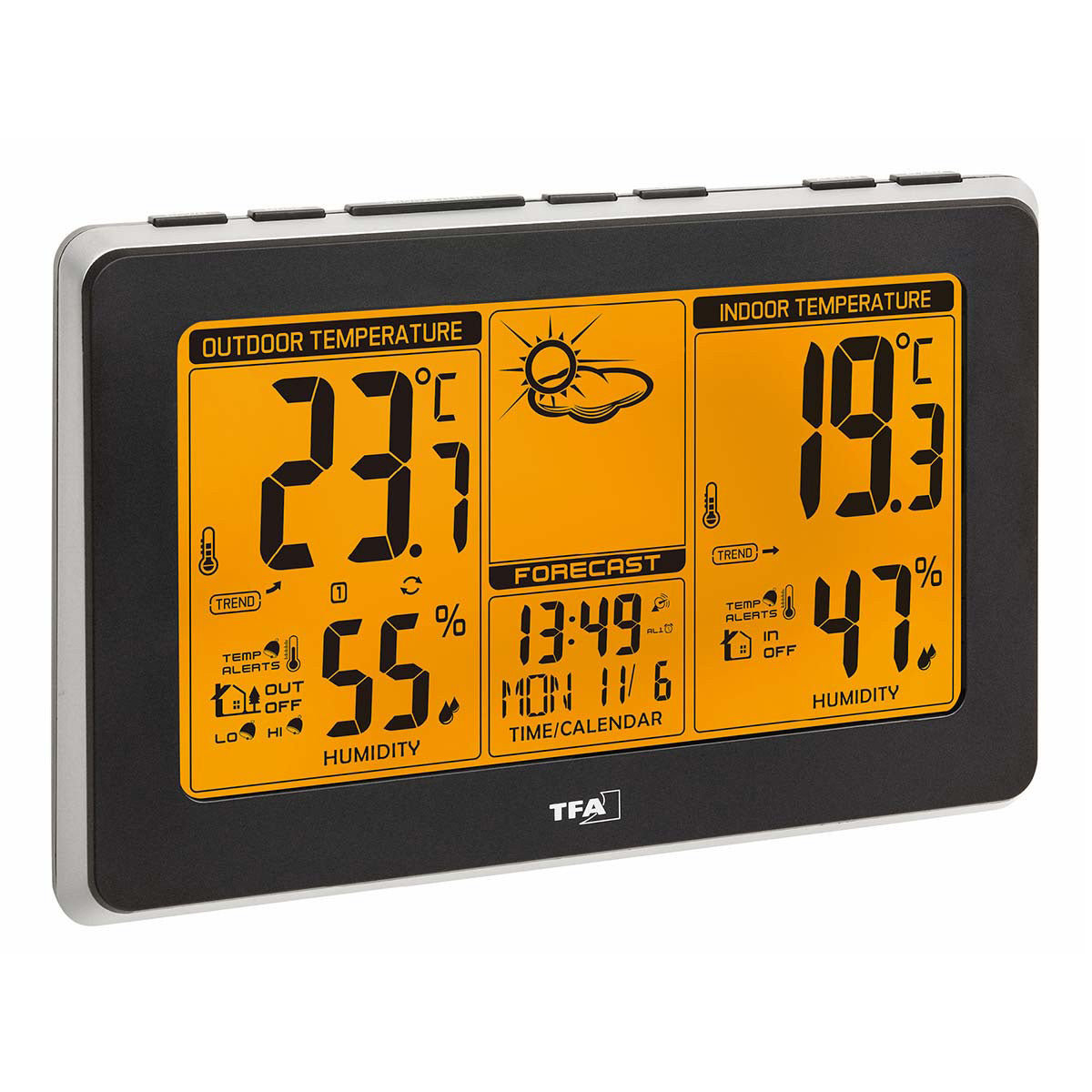 TFA-Dostmann MONDO Temperatur-/Feuchtesensor – Kabellos, −40–70 °C, 20–95 %, Innen/Aussen