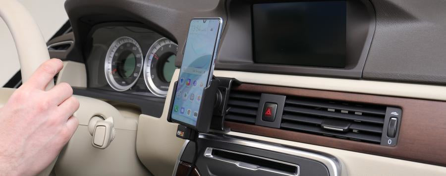 Brodit Active Holder Kfz-Ladehalterung – Lüftungsschlitz, Zigarettenanzünder – für Huawei P30 – Schwarz