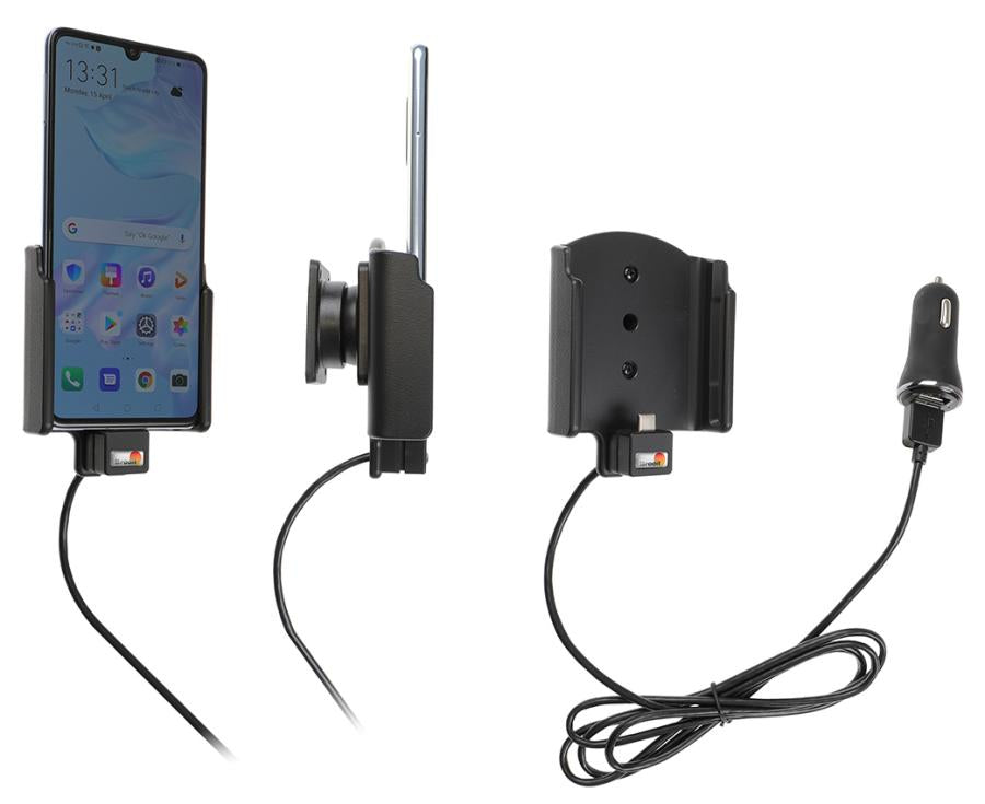 Brodit Active Holder Kfz-Ladehalterung – Lüftungsschlitz, Zigarettenanzünder – für Huawei P30 – Schwarz