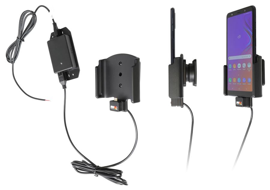Brodit 713098 Kfz-Ladehalterung – Lüftungsschlitz – für Samsung Galaxy A7 (2018) – Schwarz