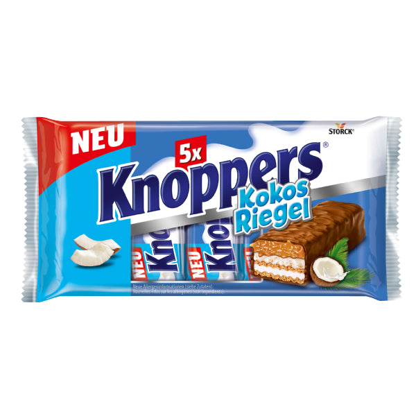 STORCK Knoppers Waffelriegel – Kokos – 5 × 40 g