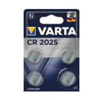 Varta Knopfzellen CR2025, Lithium-Mangandioxid, 3 V – 4 Stk.