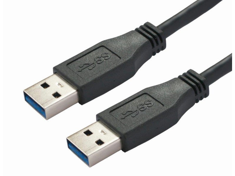 Bachmann USB-A auf USB-A Kabel – USB 2.0 (480 Mbit/s) – 1 m – geschirmt – Schwarz
