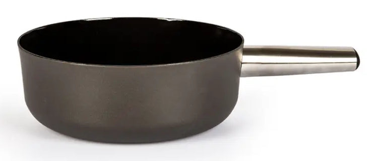 Stöckli Caquelon Emotion 23 cm – für Käsefondue, Emaille, für Induktion, Schwarz