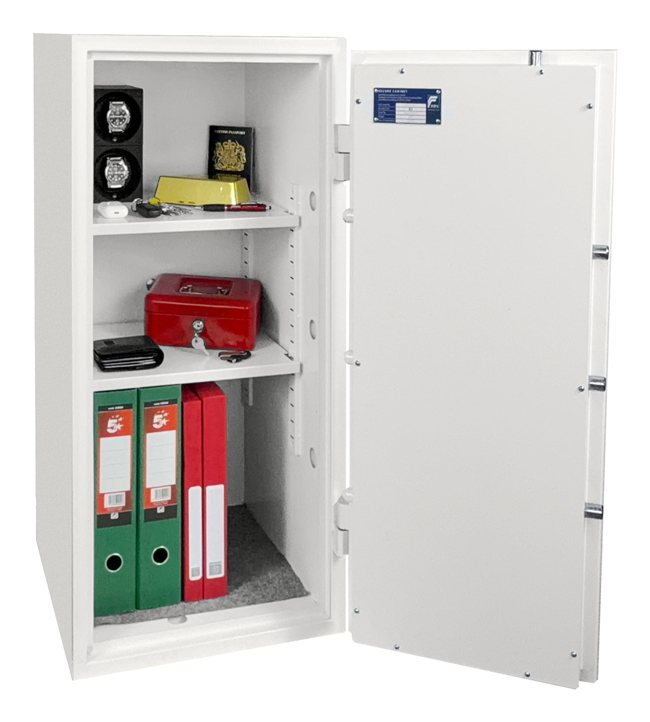 Phoenix Safe Co. Phoenix Tresor Fortress SS1455E – Elektronikschloss – 95 l – Bodenmontage – Weiss