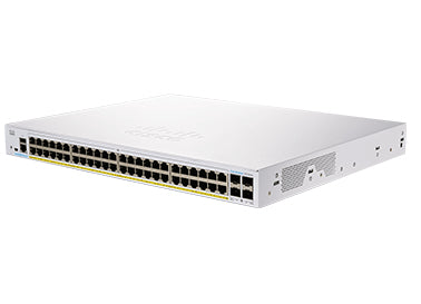 Cisco CBS350-48P-4G – Managed Switch – 48×GbE, 4×SFP, L2+/L3, PoE, 19" Rack