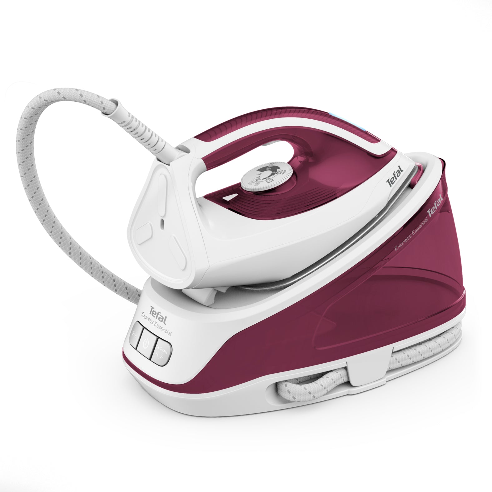 Tefal Dampfbügelstation Express Essential – 1,4 l Tank, 5,3 bar, 2400 W, violett/weiß