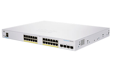 Cisco CBS350-24FP-4G – Managed Switch – 24×GbE, 4×10G SFP+, L2/L3, PoE, 1U, 19" Rack