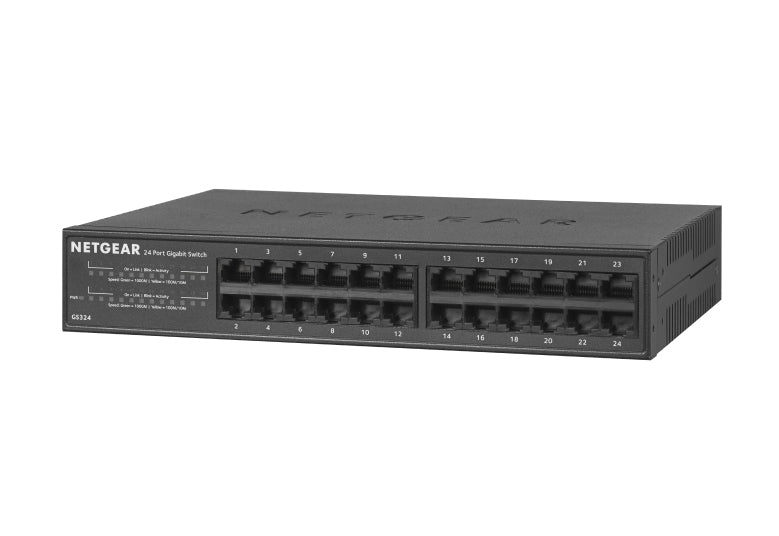NETGEAR GS324 – Unmanaged Switch – 24× 1G, 19", 1U