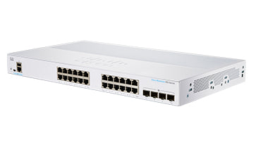 Cisco CBS350-24T-4G – Managed Switch – 24×GbE, 4×SFP, L2+/L3, 19" Rack