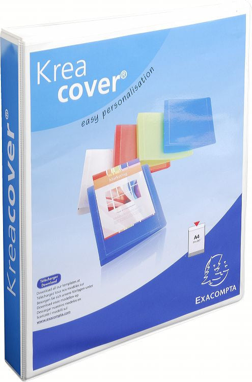 Exacompta Sichtbuch 51842E, für A4, 4 Ringe (Ø 30 mm), 3 Hüllen – Polypropylen (PP) – weiss