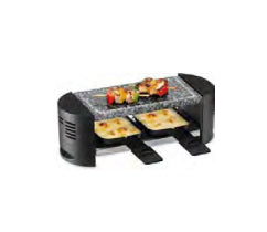 Trisa Raclette Raclettino – 2 Personen, Hot Stone Platte, Steingut, 380 W – schwarz