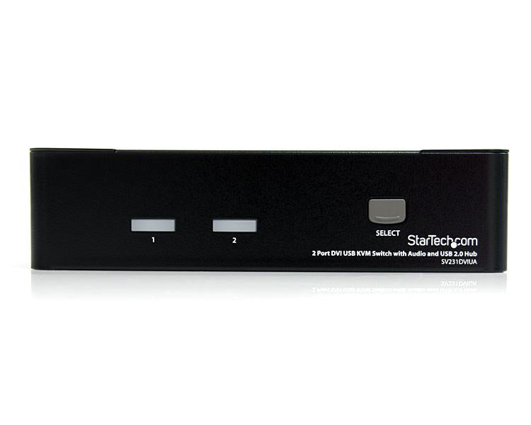 StarTech.com 2-Port DVI KVM-Switch – 1920 × 1200, USB 2.0-Hub, Audio, Desktop