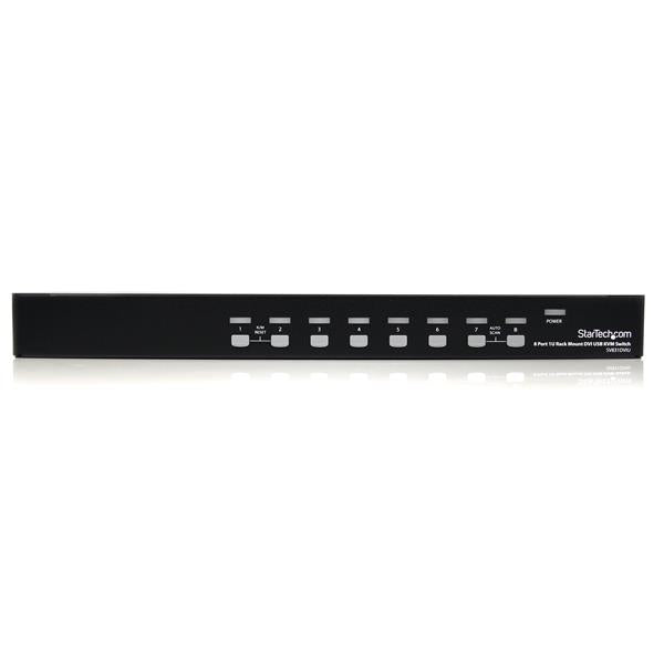 StarTech.com 8-Port DVI-I KVM-Switch – 1920 × 1200, USB 2.0-Hub, 1U Rack