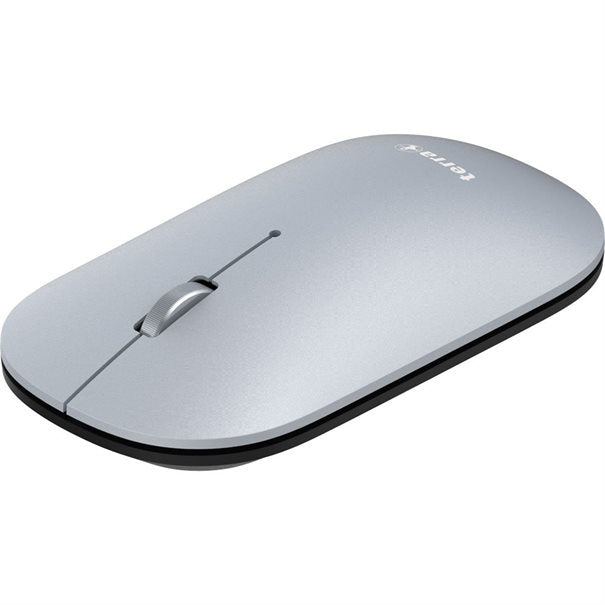TERRA NBM1000S – Maus – Kabellos (Bluetooth/2,4 GHz), 4000 DPI, beidhändig, Silber
