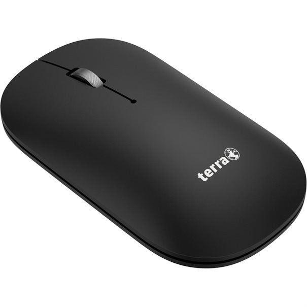 TERRA NBM1000B – Maus – Kabellos (Bluetooth/2,4 GHz), 4000 DPI, beidhändig, Schwarz