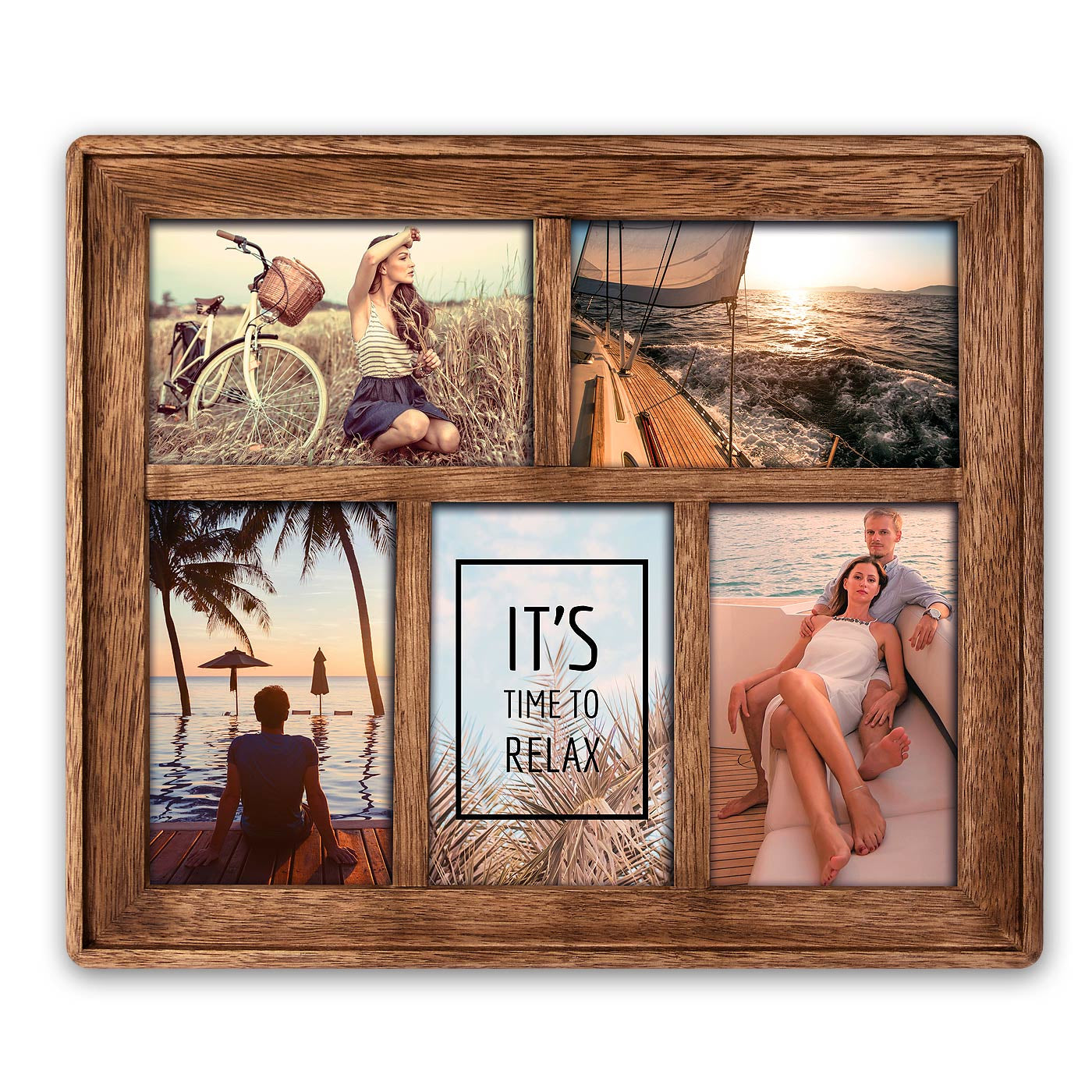 ZEP Collagerahmen – für 10 × 15 cm – MDF & Holz, braun