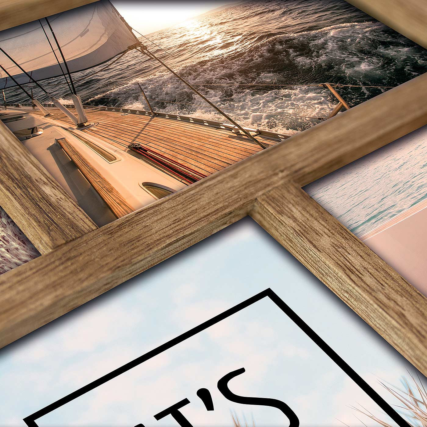 ZEP Collagerahmen – für 10 × 15 cm – MDF & Holz, braun