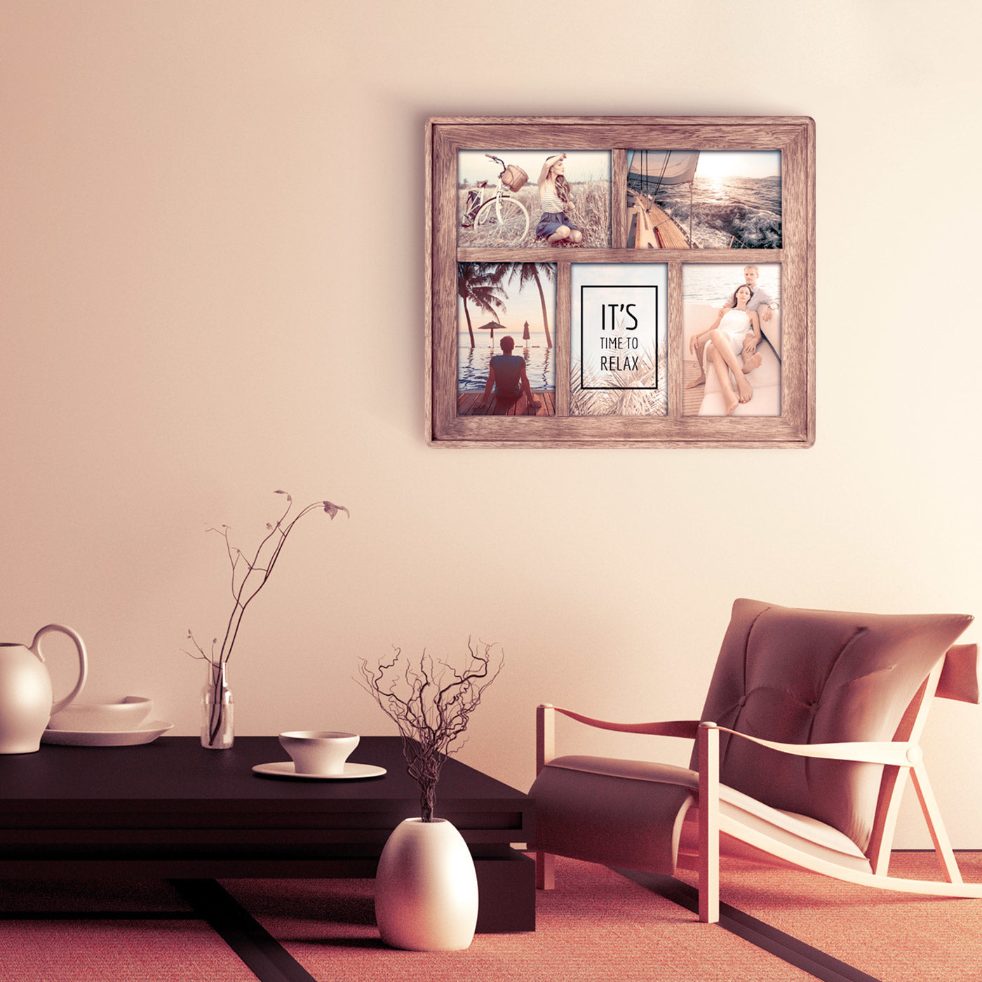ZEP Collagerahmen – für 10 × 15 cm – MDF & Holz, braun