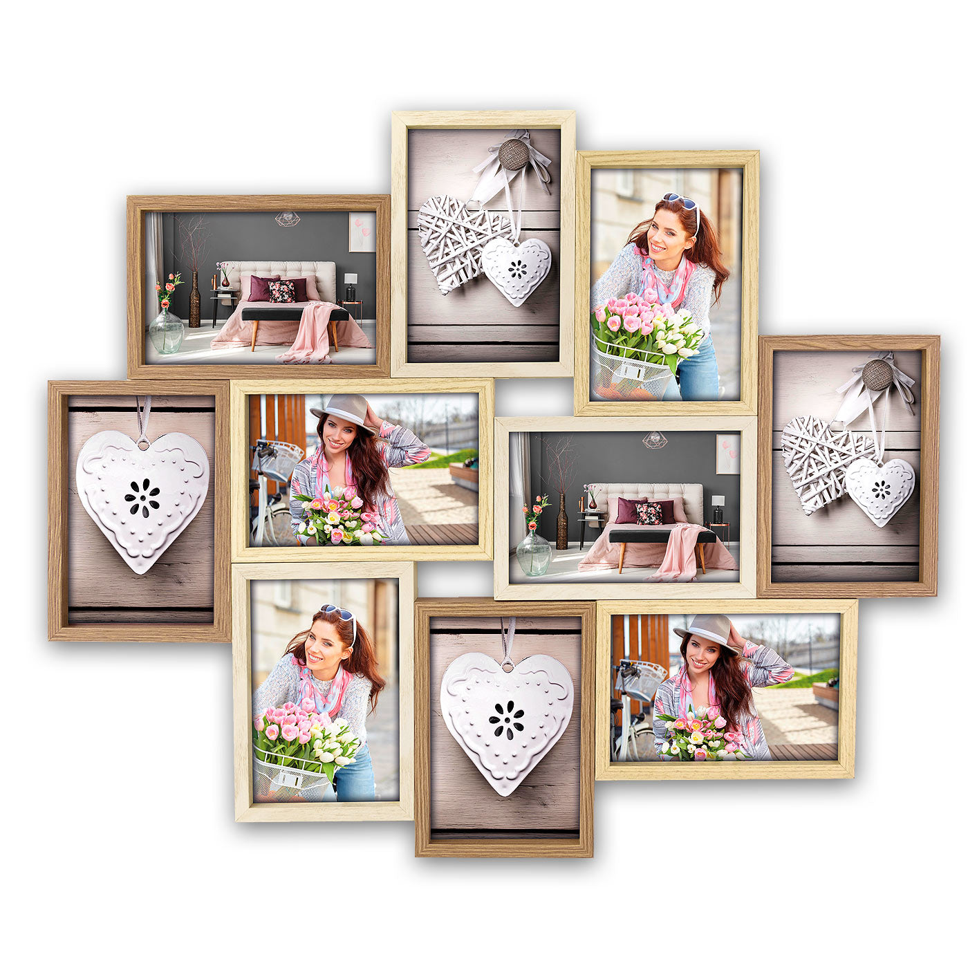 ZEP Collagerahmen – für 10 × 15 cm – MDF & Holz, Braun