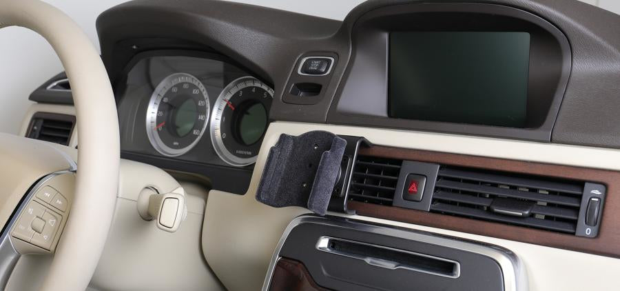 Brodit Auto-Halterung, Schraubbefestigung, drehbar 360°, neigbar 0–17° – für iPhone 11 Pro – Schwarz