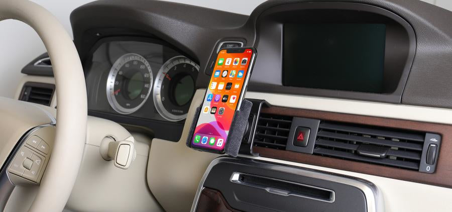 Brodit Auto-Halterung, Schraubbefestigung, drehbar 360°, neigbar 0–17° – für iPhone 11 Pro – Schwarz