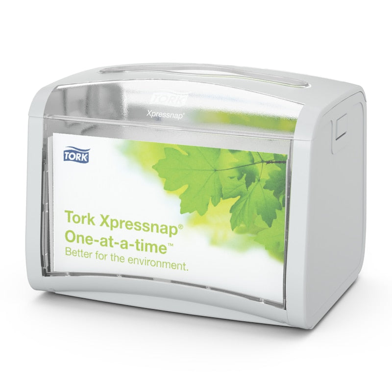 Tork Servietten-Spender Xpressnap – Grau – 20,1 × 15,0 × 15,5 cm – Kunststoff – für N4-Servietten