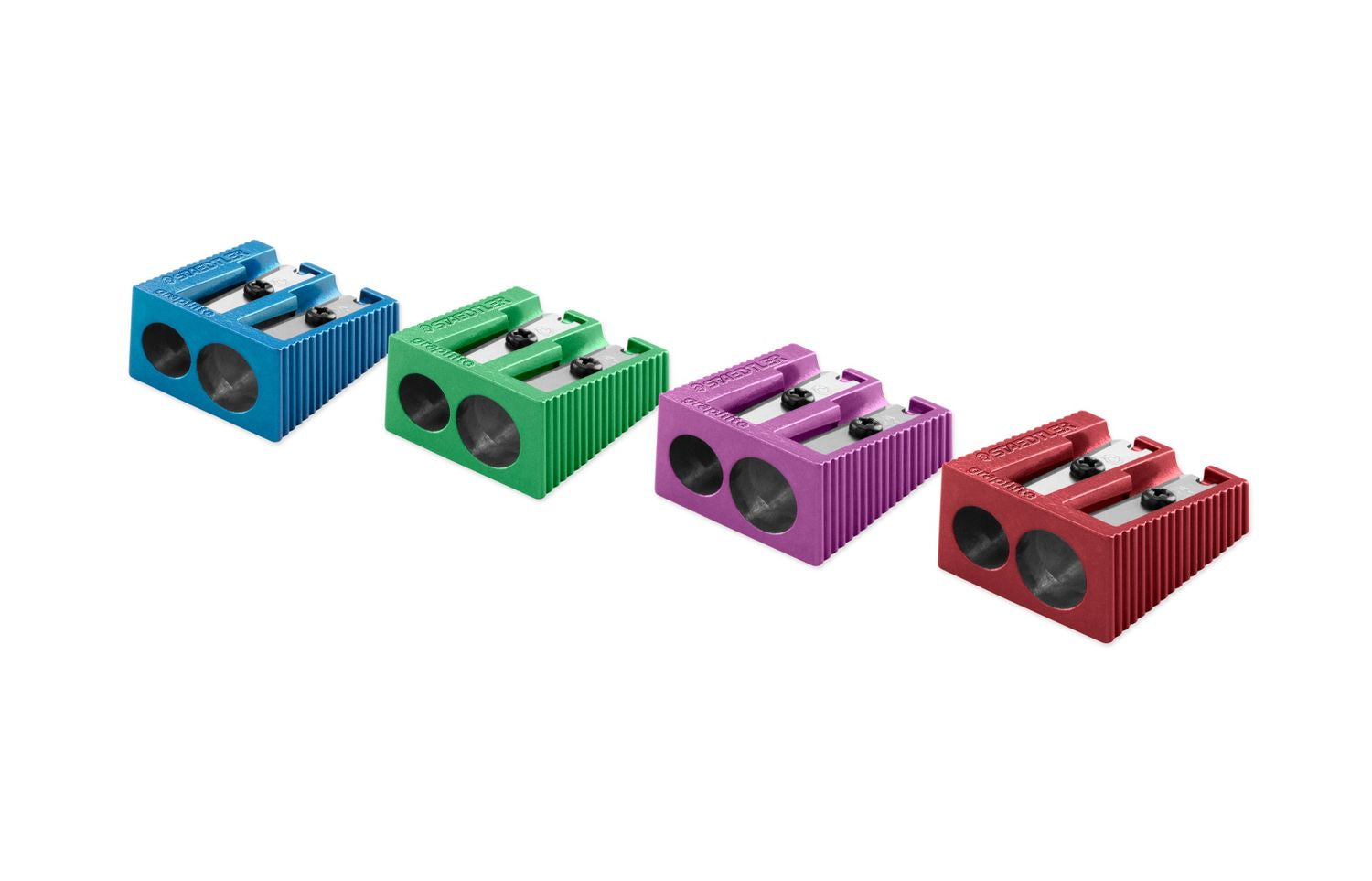 STAEDTLER Spitzer – 2-Loch, für Ø 8,2 mm und Ø 10,2 mm, Metall, 20er-Pack, 510 20 PR2